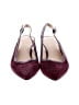 Violet & Red Color Block Burgundy Heels Size 9 1/2 - photo 2