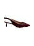 Violet & Red Color Block Burgundy Heels Size 9 1/2 - photo 1