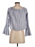 Free People Blue 3/4 Sleeve Button-Down Shirt Size XS - photo 2