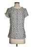 Boden Hearts Silver Short Sleeve Blouse Size 4 - photo 1