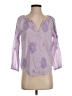 Roller Rabbit 100% Cotton Purple 3/4 Sleeve Blouse Size XS - photo 1