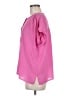 Ann Taylor 100% Polyester Pink Short Sleeve Blouse Size M - photo 5