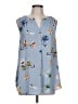 Assorted Brands 100% Polyester Blue Sleeveless Blouse Size 10 - photo 1