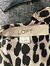 Ann Taylor LOFT 100% Polyester Animal Print Brown Short Sleeve Blouse Size S - photo 7
