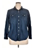 Torrid 100% Cotton Blue 3/4 Sleeve Button-Down Shirt Size 1X Plus (1) - photo 1