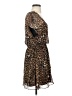 Express 100% Polyester Animal Print Brown Cocktail Dress Size S - photo 4