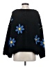 Pol 100% Polyester Floral Black Cardigan Size S - photo 2