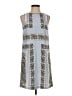 Joe Fresh 100% Polyester Graphic Gray Casual Dress Size 0 - photo 1