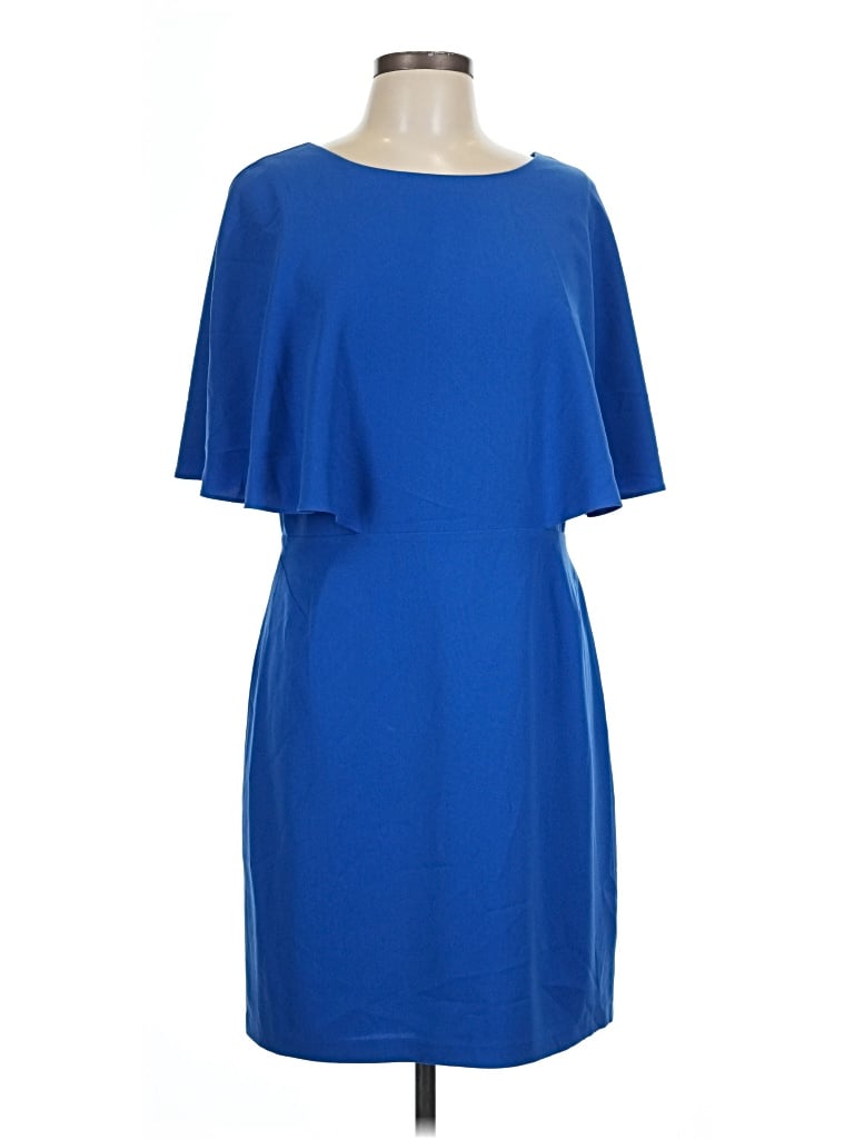 Pre-owned H By Halston Casual Dress In Blue