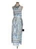 Lulus 100% Polyester Paisley Blue Cocktail Dress Size L - photo 1