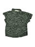 Munster Animal Print Green Short Sleeve Button-Down Shirt Size 2 - photo 1