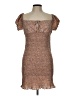 Papermoon 100% Polyester Tweed Brown Cocktail Dress Size L - photo 1