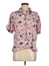 Assorted Brands 100% Rayon Floral Pink Short Sleeve Blouse Size M - photo 1