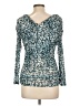 Ann Taylor LOFT Teal Long Sleeve Top Size L - photo 2
