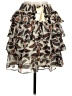 Let Me Be 100% Polyester Animal Print Brown Casual Skirt Size M - photo 2