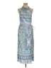 Lulus 100% Polyester Paisley Blue Cocktail Dress Size L - photo 1
