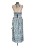 Lulus 100% Polyester Paisley Blue Cocktail Dress Size L - photo 2