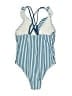 Unbranded Stripes Blue One Piece Swimsuit Size M - photo 2