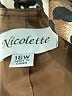 Nicolette 100% Polyester Animal Print Brown Faux Fur Jacket Size 16 - photo 6