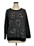 Apt. 9 Floral Silver Pullover Sweater Size 1X - photo 1