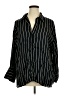 Gap 100% Rayon Stripes Black Long Sleeve Button-Down Shirt Size XL (tall) - photo 1