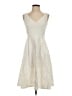 Talbots 100% Polyester Solid Ivory Casual Dress Size XS (estimated) - photo 1