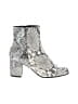 Zadig & Voltaire 100% Leather Silver Ankle Boots Size EU 39 - photo 1