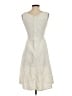 Talbots 100% Polyester Solid Ivory Casual Dress Size XS (estimated) - photo 2