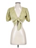 Forever 21 Green Short Sleeve Blouse Size S - photo 1