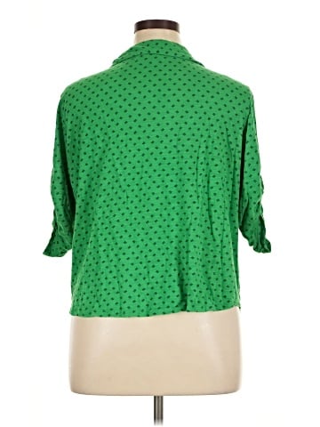 Liz Claiborne 3/4 Sleeve Button-Down Shirt (view 2)