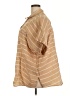 Torrid Stripes Tan Short Sleeve Blouse Size 3X Plus (3) - photo 5