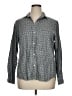 Grayson 100% Lyocell Print Gray Long Sleeve Button-Down Shirt Size 16 - photo 1