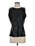 Ann Taylor 100% Polyester Black Faux Leather Top Size S - photo 1