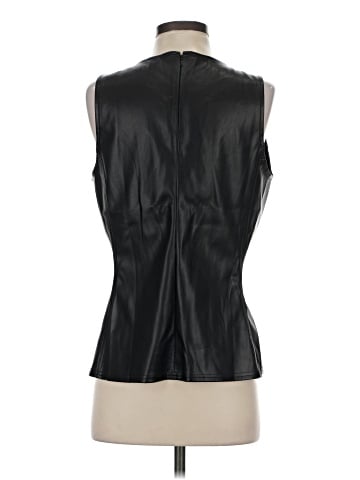Ann Taylor Faux Leather Top (view 2)