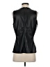 Ann Taylor 100% Polyester Black Faux Leather Top Size S - photo 2