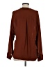 Vince. 100% Silk Brown Long Sleeve Silk Top Size 2 - photo 2