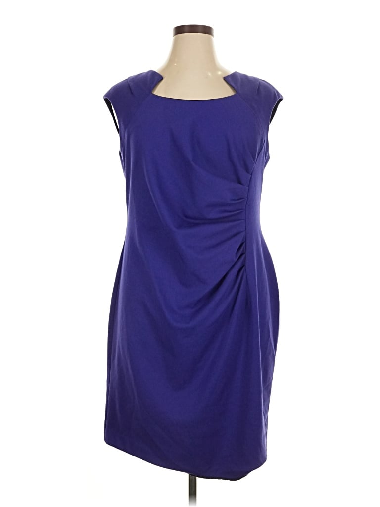 Pre-owned Calvin Klein Cocktail Dress In Purple