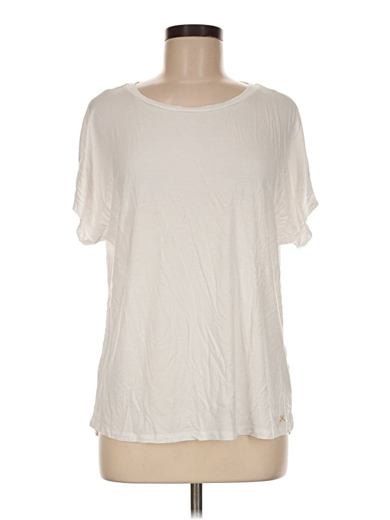 Pre-owned Calvin Klein Short Sleeve T-shirt In Ivory