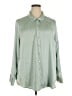 Torrid Solid Green Long Sleeve Blouse Size 3X Plus (3) - photo 1