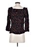 Garnet Hill Black 3/4 Sleeve Blouse Size S - photo 2