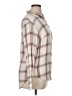A New Day 100% Rayon Plaid Ivory Long Sleeve Button-Down Shirt Size XL - photo 4