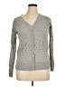 Ginger 100% Acrylic Gray Cardigan Size XL - photo 1