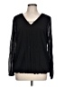 Dana Buchman 100% Polyester Black Long Sleeve Blouse Size L - photo 1