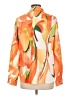 Unbranded Print Orange Long Sleeve Blouse Size L - photo 2