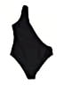 Unbranded Solid Black One Piece Swimsuit Size M - photo 1