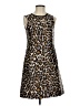 J.Crew 100% Polyester Animal Print Brown Cocktail Dress Size 0 - photo 1