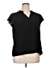Nine West 100% Polyester Black Short Sleeve Blouse Size XL - photo 1