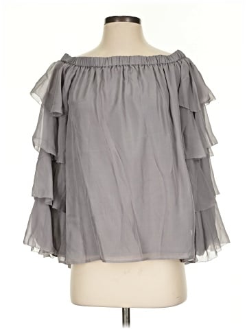 Nicole Miller Collection 3/4 Sleeve Silk Top (view 1)