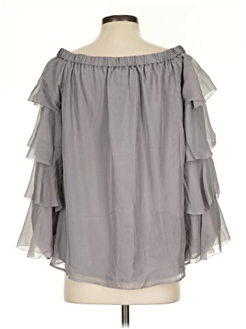 Nicole Miller Collection 3/4 Sleeve Silk Top (view 2)