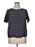 Boden 100% Viscose Stars Blue Short Sleeve Blouse Size 16 - photo 1